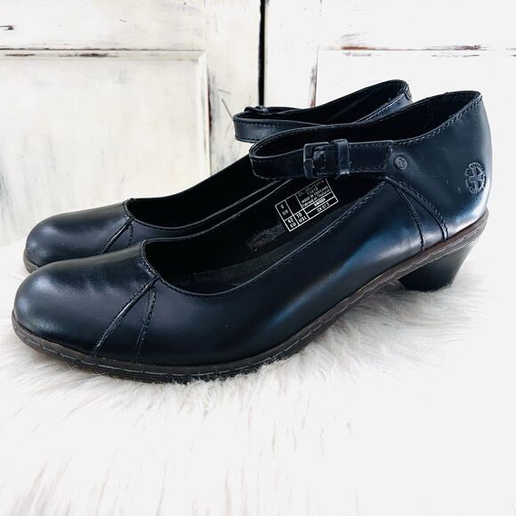 Dr Martens Black Leather Semira Mary Jane Heels Doc Martens - Womens Size 10 - Picture 1 of 9